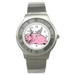 Flying Pig Stainless Steel Watch