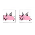 Flying Pig Cufflinks (Square)