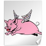 Flying Pig Canvas 8  x 10 