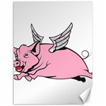 Flying Pig Canvas 12  x 16 