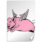 Flying Pig Canvas 12  x 18 