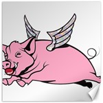 Flying Pig Canvas 16  x 16 