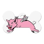 Flying Pig Dog Tag Bone (One Side)