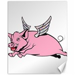 Flying Pig Canvas 11  x 14 