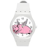 Flying Pig Round Plastic Sport Watch (M)