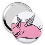 Flying Pig 3  Handbag Mirror