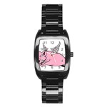 Flying Pig Stainless Steel Barrel Watch