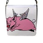 Flying Pig Flap Closure Messenger Bag (L)