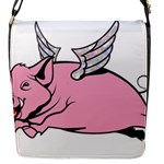 Flying Pig Flap Closure Messenger Bag (S)