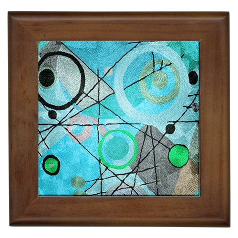 Abstract Teal Blue Modern Art from ArtsNow.com Front