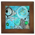 Abstract Teal Blue Modern Art