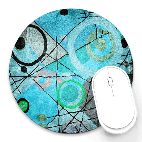 Abstract Teal Blue Modern Art from ArtsNow.com Front