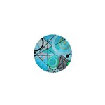 Abstract Teal Blue Modern Art