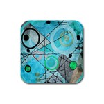 Abstract Teal Blue Modern Art