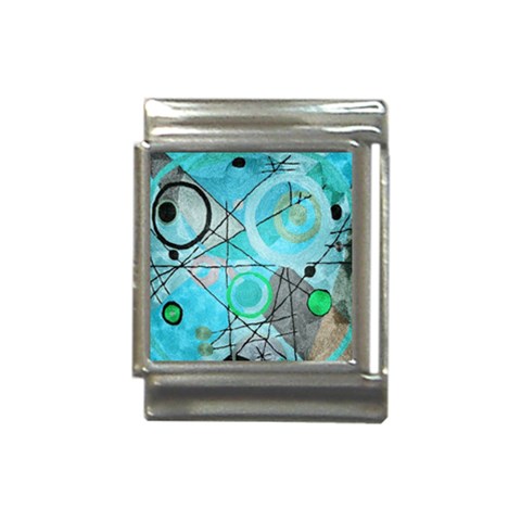 Abstract Teal Blue Modern Art from ArtsNow.com Front