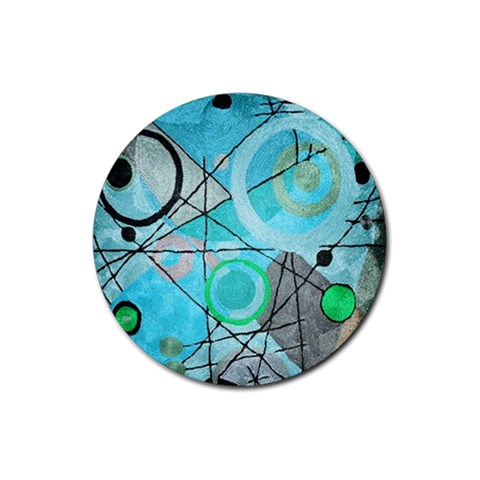 Abstract Teal Blue Modern Art from ArtsNow.com Front