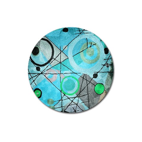 Abstract Teal Blue Modern Art from ArtsNow.com Front