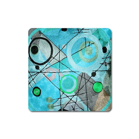 Abstract Teal Blue Modern Art from ArtsNow.com Front