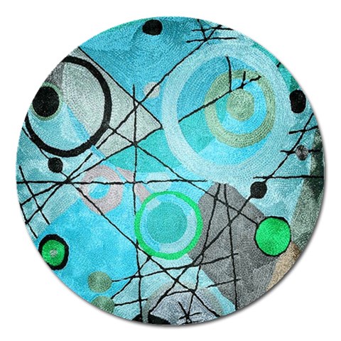 Abstract Teal Blue Modern Art from ArtsNow.com Front