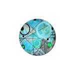 Abstract Teal Blue Modern Art