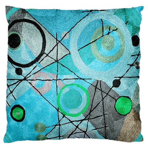 Abstract Teal Blue Modern Art from ArtsNow.com Front