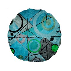 Abstract Teal Blue Modern Art from ArtsNow.com Front