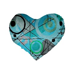 Abstract Teal Blue Modern Art from ArtsNow.com Back