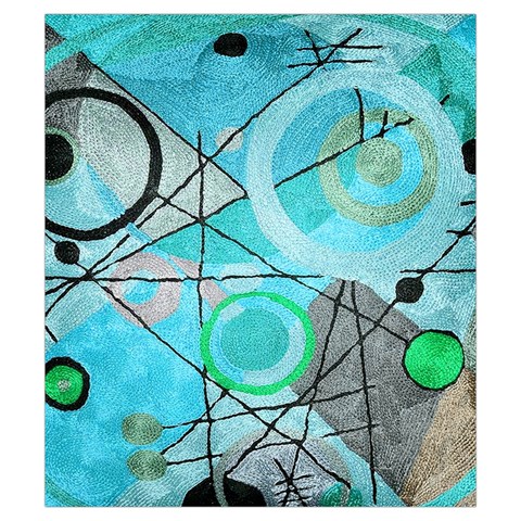 Abstract Teal Blue Modern Art from ArtsNow.com Back