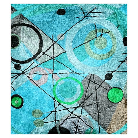 Abstract Teal Blue Modern Art from ArtsNow.com Back