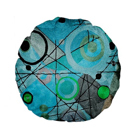 Abstract Teal Blue Modern Art from ArtsNow.com Front