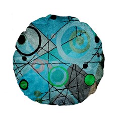 Abstract Teal Blue Modern Art from ArtsNow.com Front