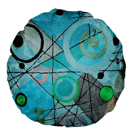 Abstract Teal Blue Modern Art from ArtsNow.com Front