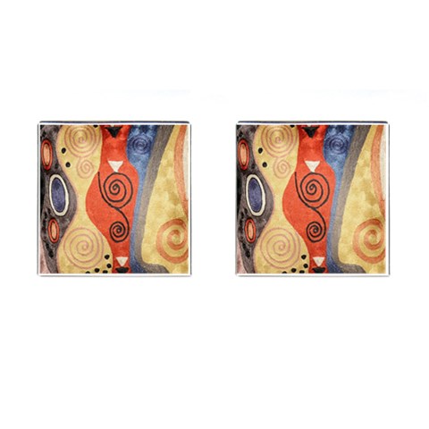 Abstract Twisted Shapes Geometric Art from ArtsNow.com Front(Pair)