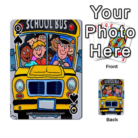 Queen School Bus Design from ArtsNow.com Front - SpadeQ