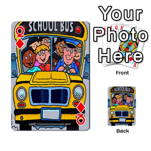 Queen School Bus Design from ArtsNow.com Front - DiamondQ