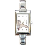 blonde Pinup Rectangle Italian Charm Watch