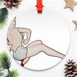 blonde Pinup Ornament (Round)