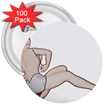 blonde Pinup 3  Button (100 pack)