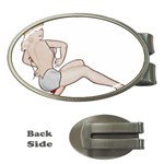 blonde Pinup Money Clip (Oval)