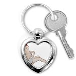 blonde Pinup Key Chain (Heart)