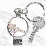 blonde Pinup Nail Clippers Key Chain