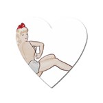 blonde Pinup Magnet (Heart)