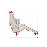 blonde Pinup Magnet (Square)