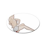 blonde Pinup Sticker Oval (10 pack)