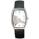 blonde Pinup Barrel Style Metal Watch