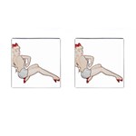 blonde Pinup Cufflinks (Square)