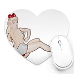 blonde Pinup Heart Mousepad