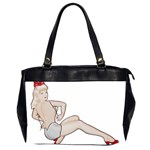 blonde Pinup Oversize Office Handbag (2 Sides)