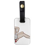 blonde Pinup Luggage Tag (one side)