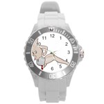 blonde Pinup Round Plastic Sport Watch (L)